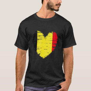 Camiseta Bandeira Belga Belga, Coração Belga