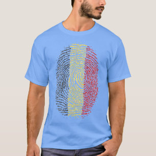 Camiseta Bandeira belga belga de impressão digital belga