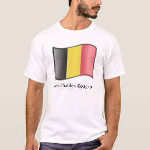 Camiseta Bandeira belga de Onda Les Diables Rouges T-Shirt