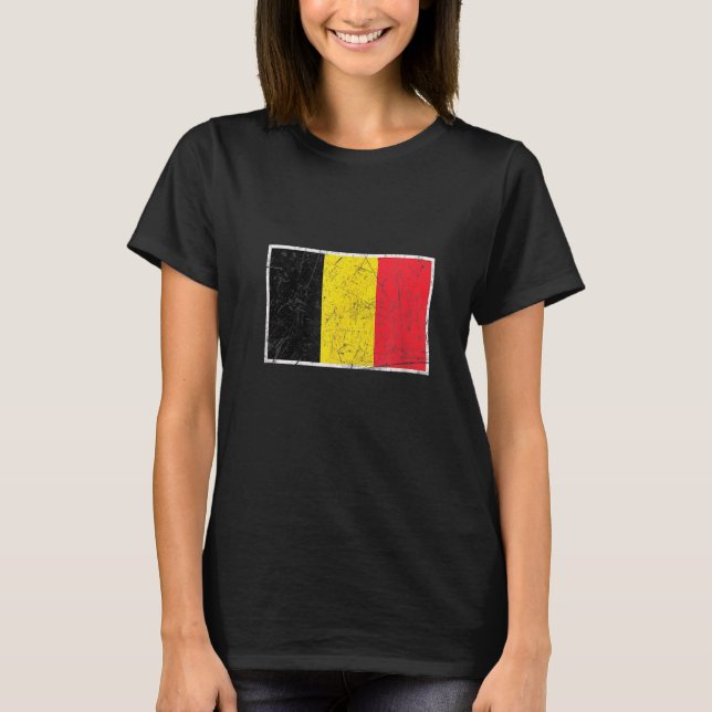 Camiseta Bandeira belga Vintage (Frente)