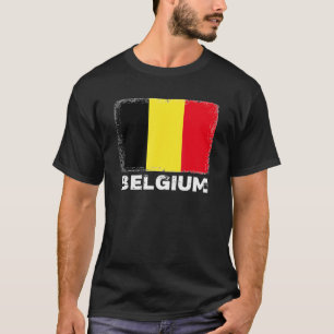 Camiseta Bandeira Bélgica Apoio a Pessoas Belgas