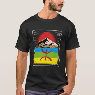 Camiseta Bandeira Berbere Kabyle Amazigue