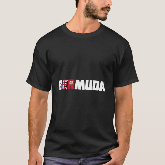 Camiseta Bandeira Bermudiana da Ilha Bermudas (Frente)
