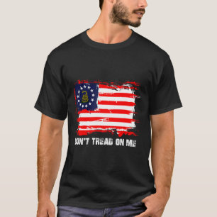 Camiseta Bandeira Betsy Ross Não Pise Patriota Em Mim 