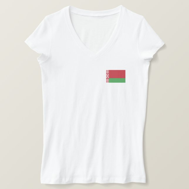 Camiseta Bandeira Bielorrussa Patriótica (Frente do Design)