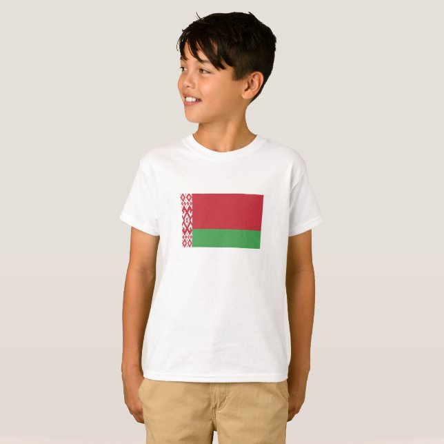 Camiseta Bandeira Bielorrussa Patriótica (Frente Completa)