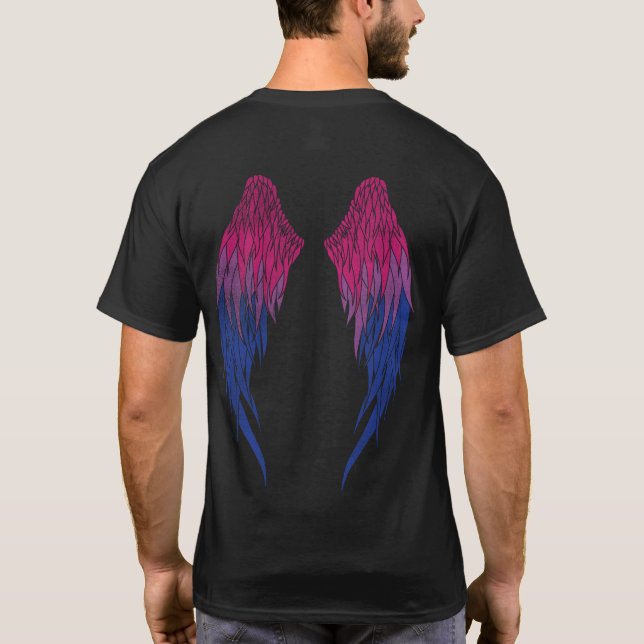 Camiseta Bandeira Bissexual - Asas Anjos (Verso)