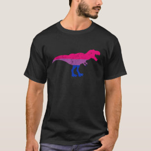 Camiseta Bandeira Bissexual Dino Rex Hetero Ally Lgbtq Gay
