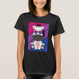 Camiseta Bandeira Bissexual LGBTQ Orgulhosa do Orgulho Zebr