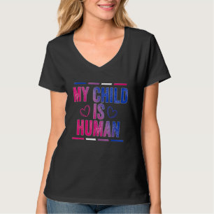 Camiseta Bandeira Bissexual Meu Filho É Humano Orgulhoso Bi