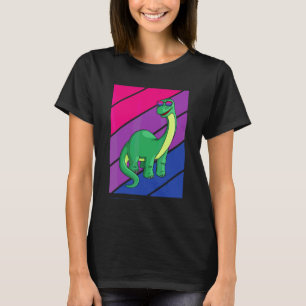 Camiseta Bandeira Bissexual Orgulho Dinossauros Aliado Orgu