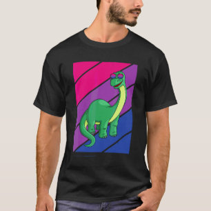 Camiseta Bandeira Bissexual Orgulho dos Dinossauros Aliado 
