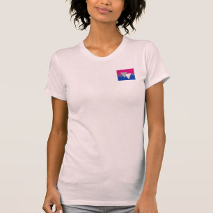 CAMISETA BANDEIRA BISSEXUAL ORIGINAL COM SÍMBOLO
