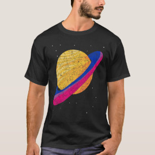 Camiseta Bandeira bissexual Queer Saturn Bi Pride Lgbt Bise