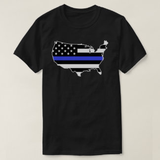 Camiseta Bandeira Blue Lives USA
