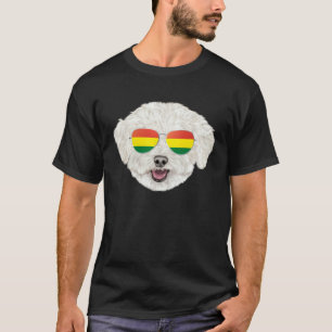 Camiseta Bandeira Boliviana Bichons Frise Cachorro Bolívia