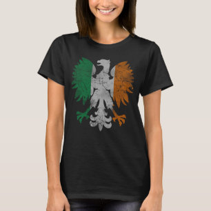 Camiseta Bandeira bonito de Eagle da herança do polonês do