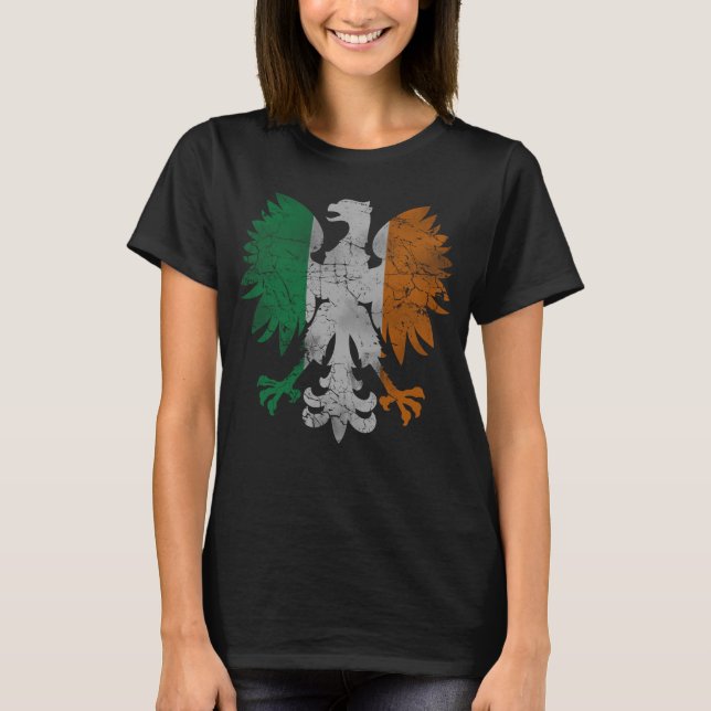 Camiseta Bandeira bonito de Eagle da herança do polonês do (Frente)