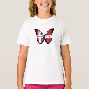 Camiseta Bandeira Borboleta Dinamarca