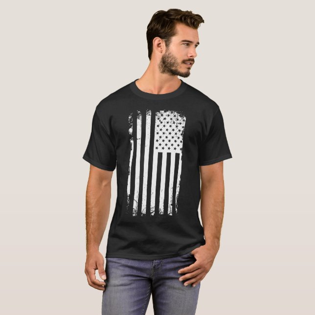 Camiseta Bandeira Branca Americana Incomodada (Frente Completa)
