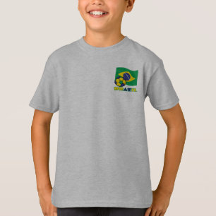 Camiseta Bandeira Brasileira Bola de Futebol Brasil
