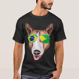 Camiseta Bandeira brasileira Bull Terrier Cachorro Brasil