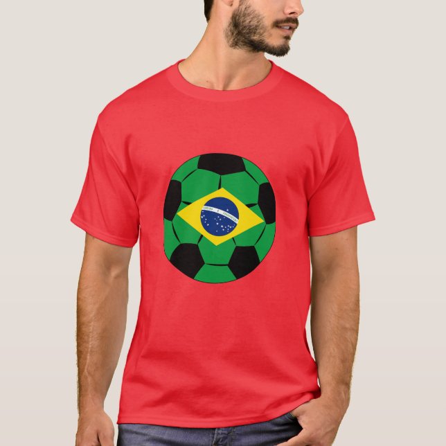 Camiseta Bandeira Brasileira de Futebol de Jersey (Frente)
