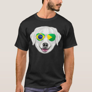 Camiseta Bandeira brasileira Kuvaszok Cachorro Brasil