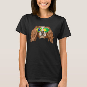 Camiseta Bandeira Brasileira Spaniel Toy Inglês Cachorro Br