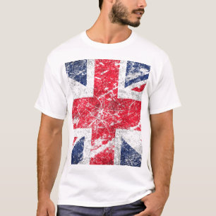 Camiseta Bandeira britânica/bandeira de Union Jack/bandeir