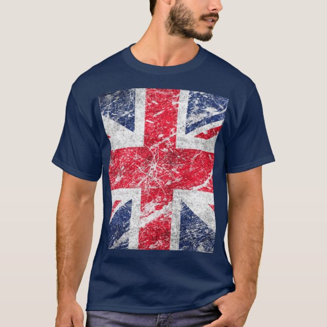 Camiseta Bandeira britânica/bandeira de Union Jack/bandeira (Frente)