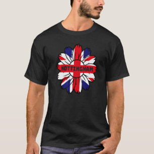 Camiseta Bandeira Britânica Inglaterra Reino Unido Girassol