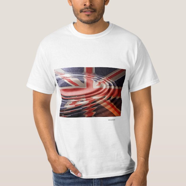 Camiseta Bandeira Britânica refletida (Frente)