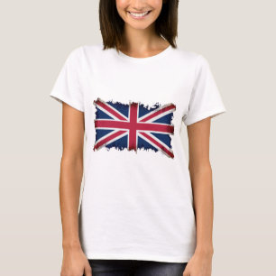 Camiseta Bandeira britânica, Union Jack, Grunge patriótic