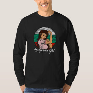 Camiseta Bandeira búlgara Bulgária Menina búlgara