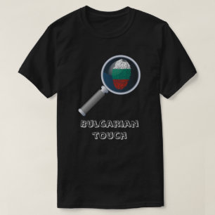Camiseta Bandeira búlgara da impressão digital do toque