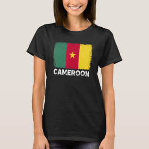 Camiseta Bandeira Camarões Apoio a Pessoas Camarões Mulhere