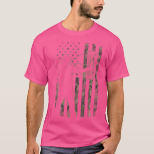 Camiseta Bandeira Camo-americana de caça a arco (Design no