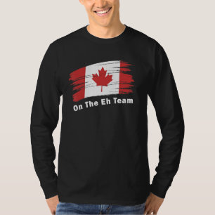 Camiseta Bandeira Canadense da Folha de Bordo no Dia do Can