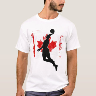 Camiseta Bandeira canadense de Canadá do basquetebol que