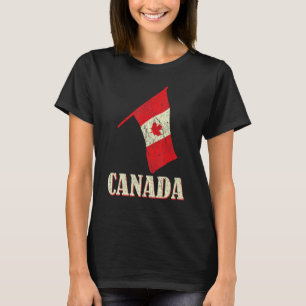 Camiseta Bandeira canadense desolada Amor no dia do Canadá
