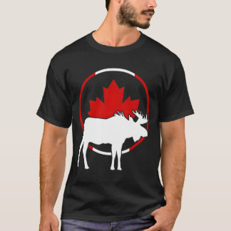 Camiseta Bandeira Canadense Folha de Bordo Antílope Antilha