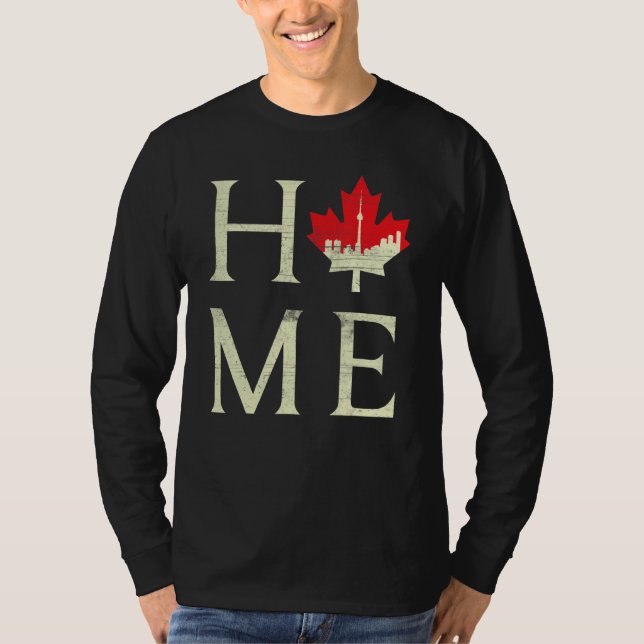 Camiseta Bandeira Canadense Orgulhosamente Maple Dia de Can (Frente)