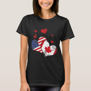 Camiseta Bandeira Canadense Patriótica EUA América Amante C