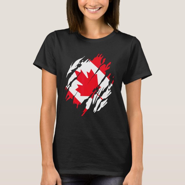 Camiseta Bandeira Canadiana em Usada Procura Turistas No Ca (Frente)