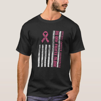 Camiseta Bandeira Cancer Americana de Fita Rosa
