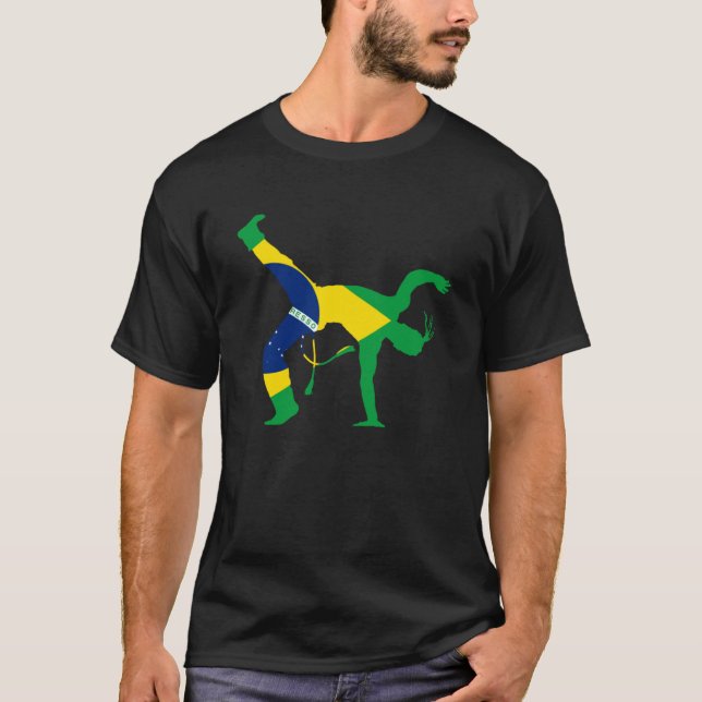 Camiseta Bandeira Capoeira Bencao Brasil (Frente)