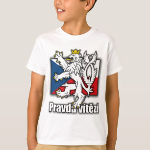 Camiseta Bandeira checa da brasão do leão