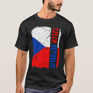 Camiseta Bandeira Checa Vintage Orgulho Da República Tcheca