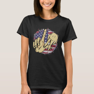Camiseta Bandeira Chicano EUA Los Angeles Califórnia Mão LA